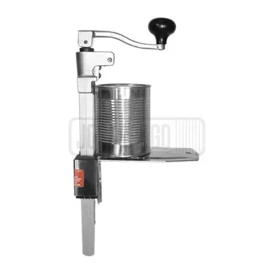 Abrelatas industrial manual con lata de metal