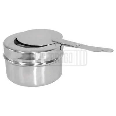 Dosificador de azúcar metálico con tapa y palanca.