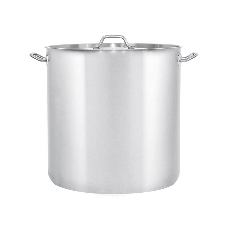 Olla de acero inoxidable grande con asas