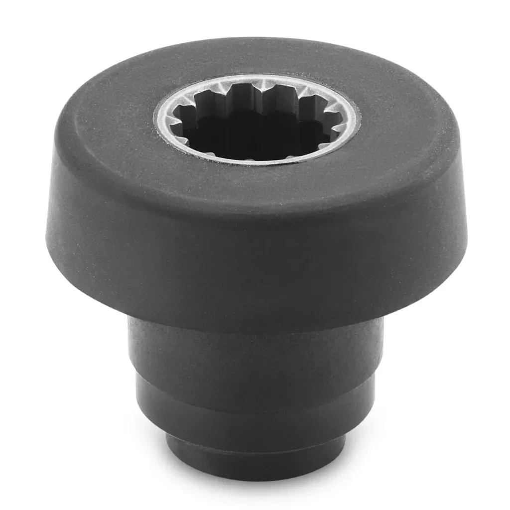 Adaptador negro de herramienta mecánica metálica circular