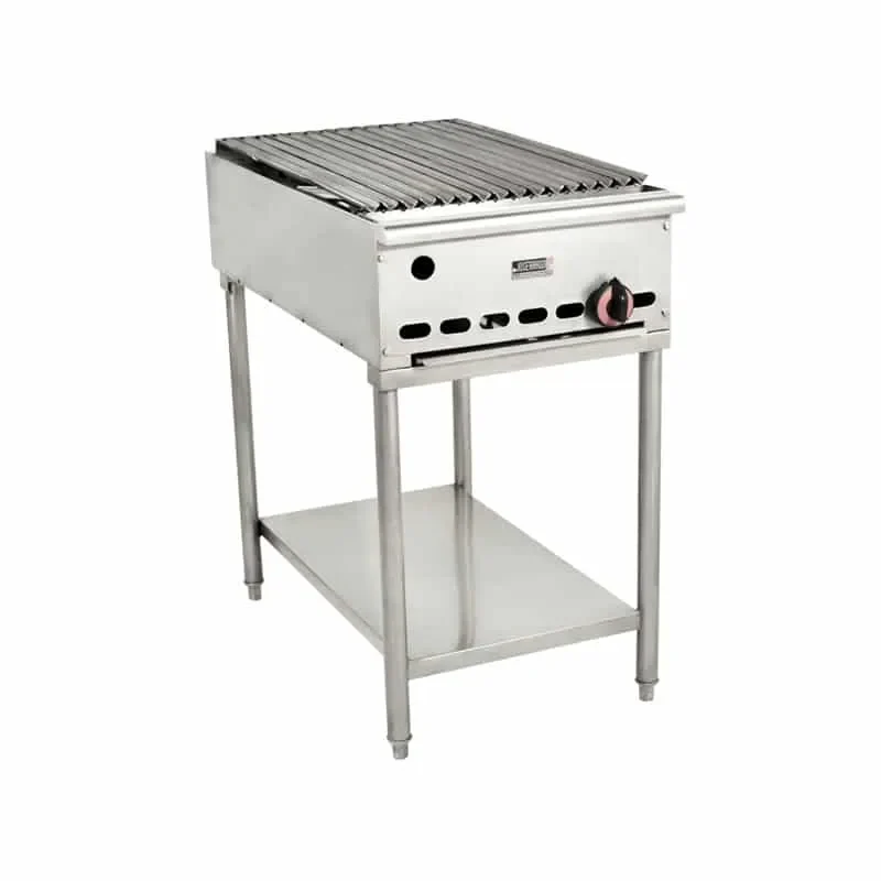 Parrilla a gas industrial de acero inoxidable