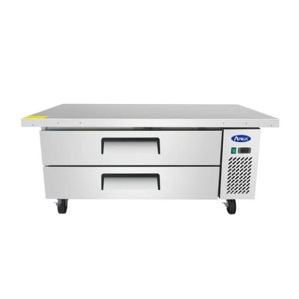 Refrigerador de acero inoxidable con dos cajones