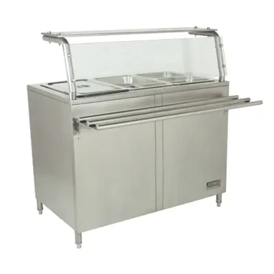 Carro calentador de acero inoxidable para alimentos