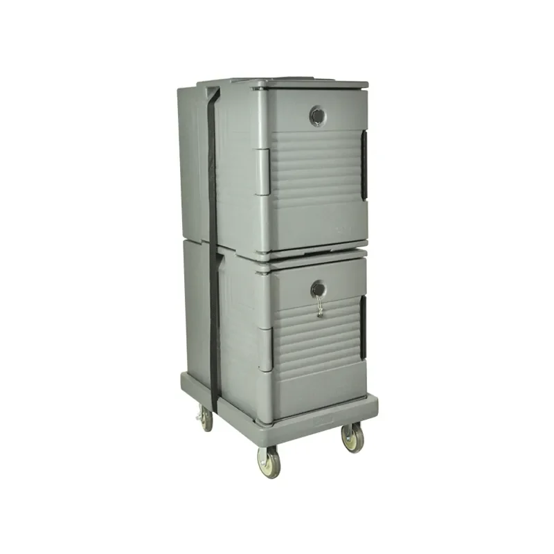 Carro gris de servicio con ruedas