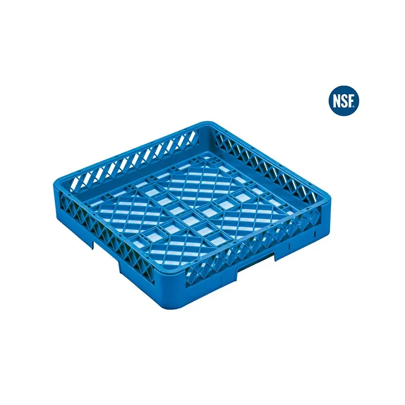 Cajón plástico azul para vajilla, certificación NSF.