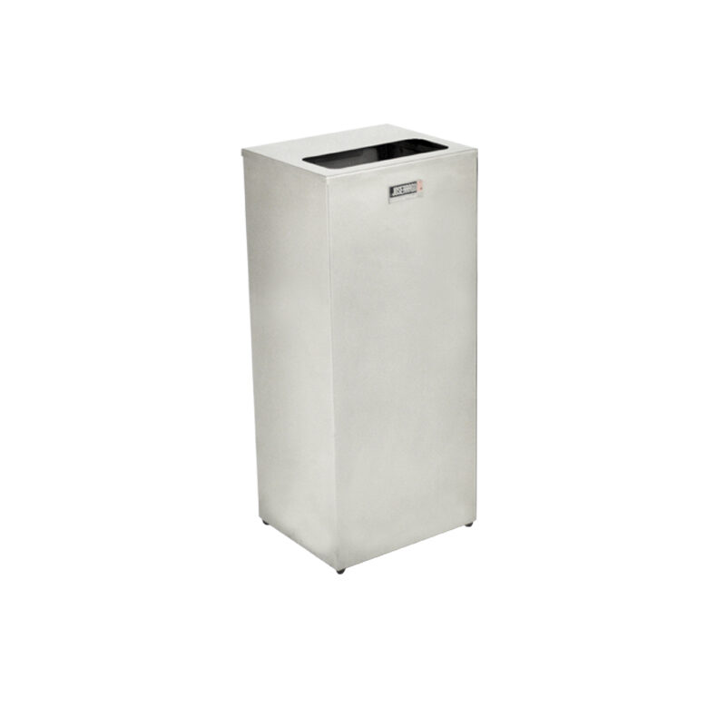 Papelera metálica cuadrada para interior o exterior