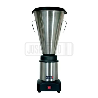 Licuadora industrial de acero inoxidable.