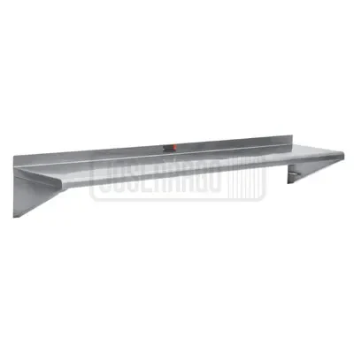 Repisa metálica de acero inoxidable de pared.