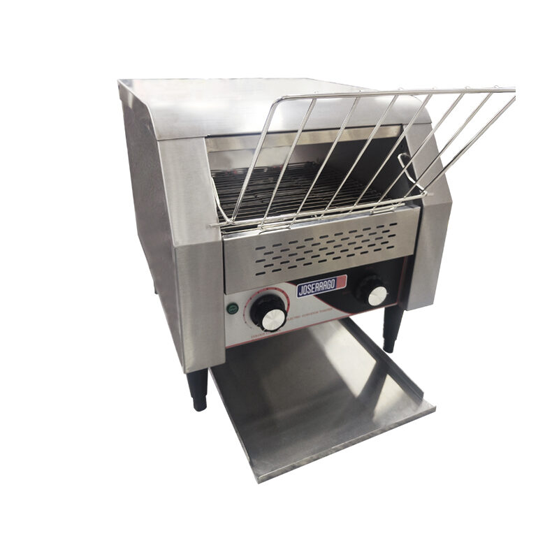Tostador de pan de acero inoxidable profesional.