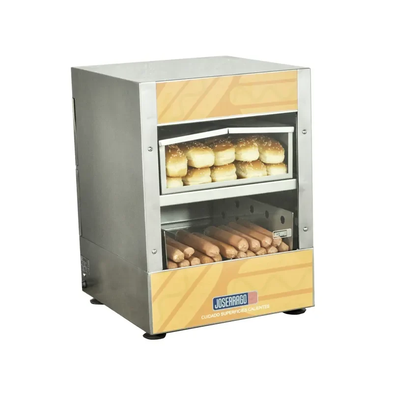 Calentador de perros calientes y panes industrial.