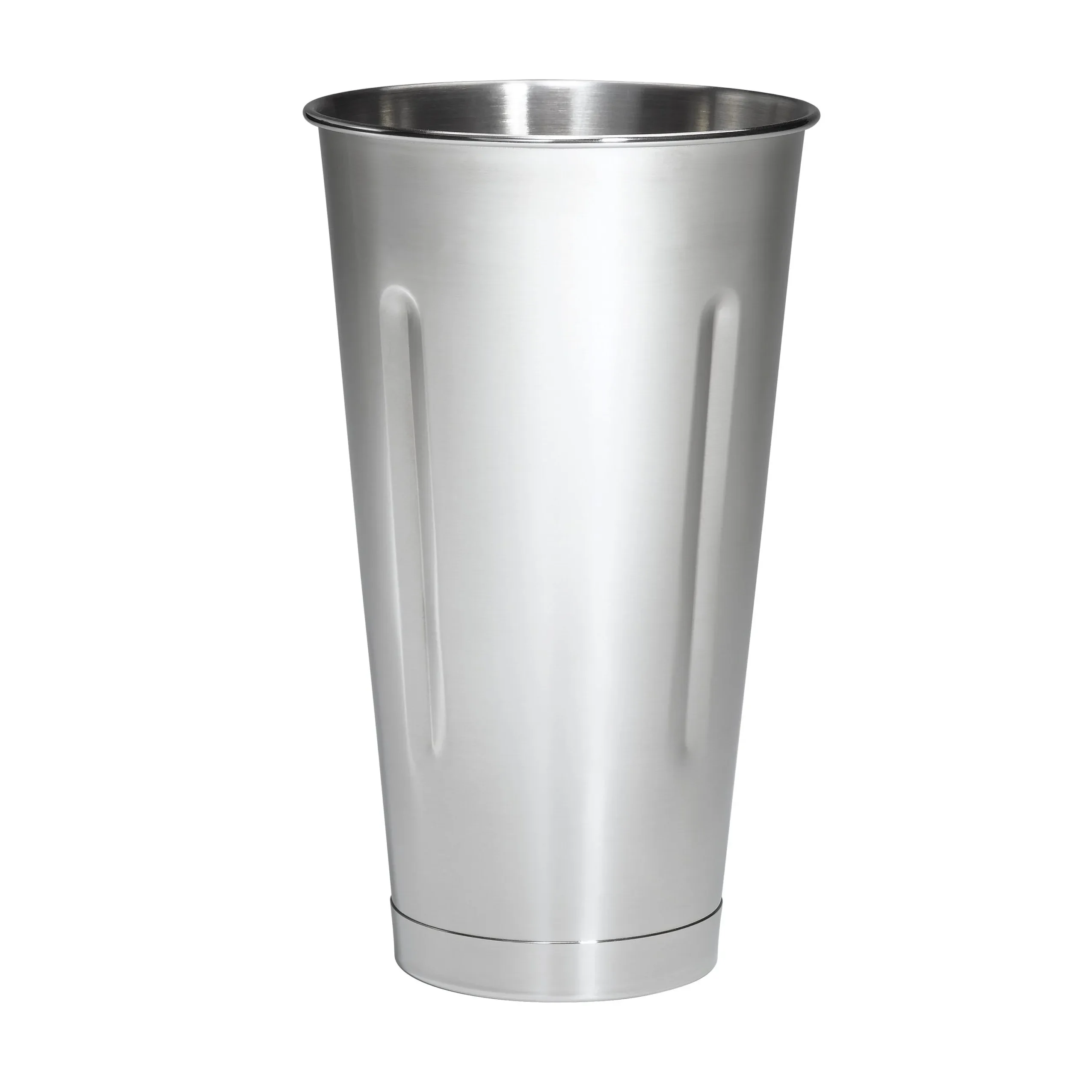 Vaso metálico para batidos y bebidas.