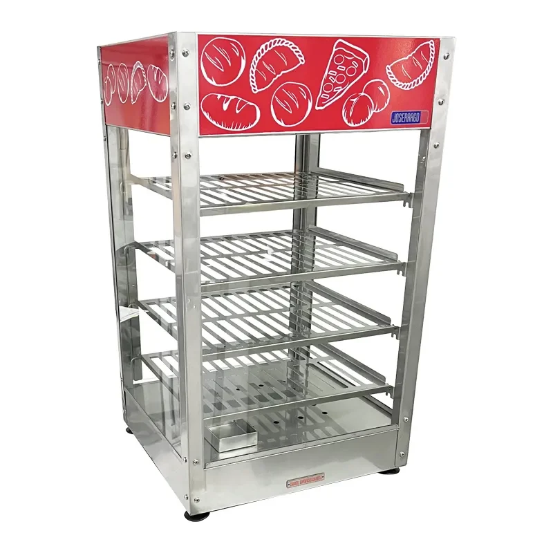 Vitrina de acero inoxidable para panadería y pastelería.